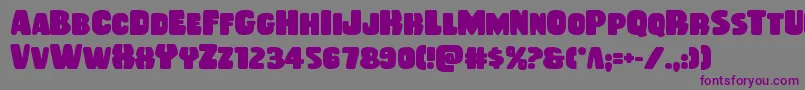 Rubberboybold-fontti – violetit fontit harmaalla taustalla