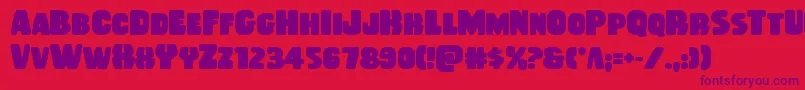 Police Rubberboybold – polices violettes sur fond rouge