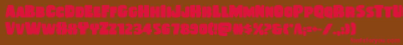 Rubberboybold Font – Red Fonts on Brown Background
