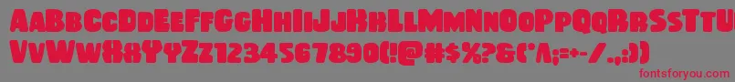 Rubberboybold-Schriftart – Rote Schriften auf grauem Hintergrund