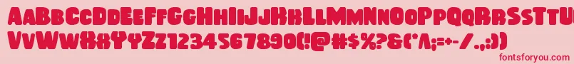Rubberboybold Font – Red Fonts on Pink Background