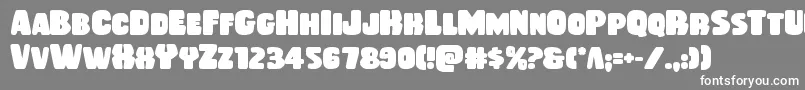 Rubberboybold Font – White Fonts on Gray Background