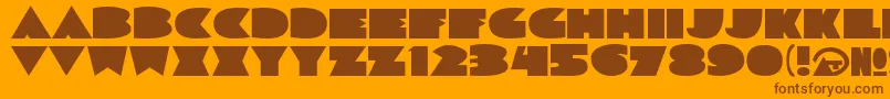 Sortadeco Font – Brown Fonts on Orange Background