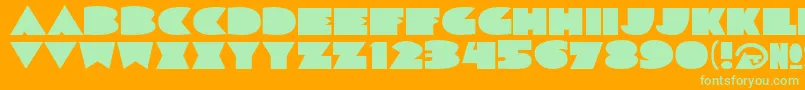 Sortadeco-fontti – vihreät fontit oranssilla taustalla