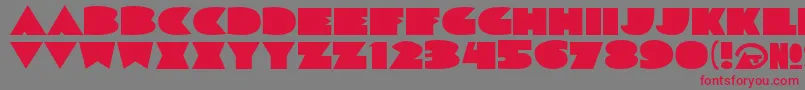 Sortadeco Font – Red Fonts on Gray Background