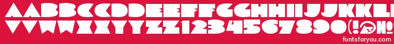 Sortadeco Font – White Fonts on Red Background