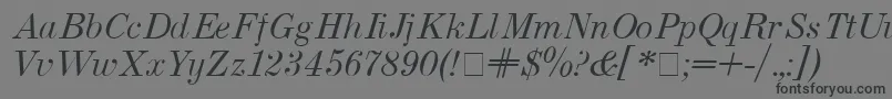 フォントUsualNewItalic – 黒い文字の灰色の背景