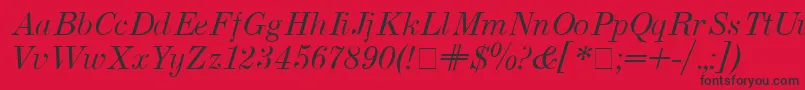 UsualNewItalic Font – Black Fonts on Red Background