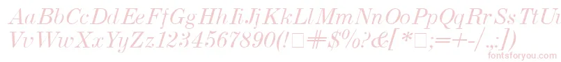 UsualNewItalic Font – Pink Fonts on White Background