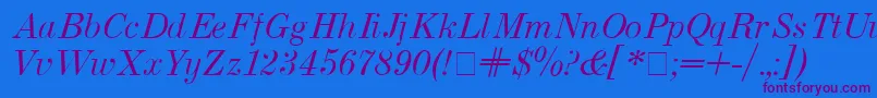 UsualNewItalic Font – Purple Fonts on Blue Background