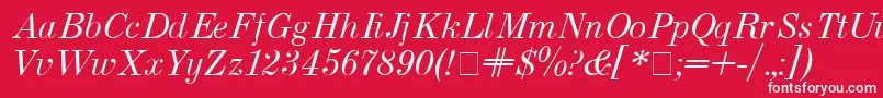 UsualNewItalic Font – White Fonts on Red Background