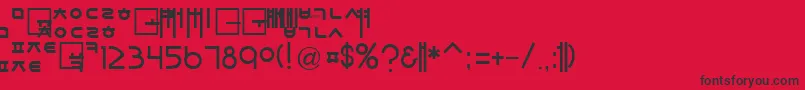 SorawinPlain Font – Black Fonts on Red Background