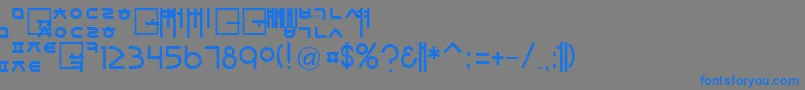 フォントSorawinPlain – 灰色の背景に青い文字