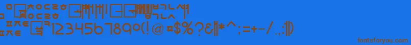 SorawinPlain Font – Brown Fonts on Blue Background