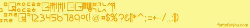 More about SorawinPlain Font SorawinPlain Font – Orange Fonts on Yellow Background
