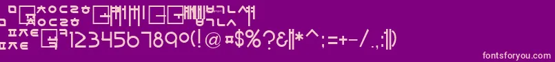 SorawinPlain Font – Pink Fonts on Purple Background