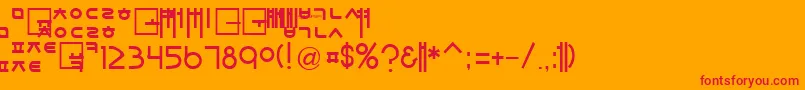 SorawinPlain Font – Red Fonts on Orange Background