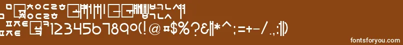 フォントSorawinPlain – 茶色の背景に白い文字