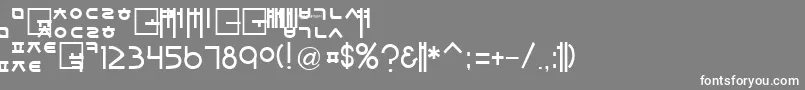 フォントSorawinPlain – 灰色の背景に白い文字