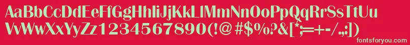 BrittadbNormal Font – Green Fonts on Red Background