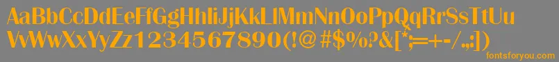 BrittadbNormal Font – Orange Fonts on Gray Background