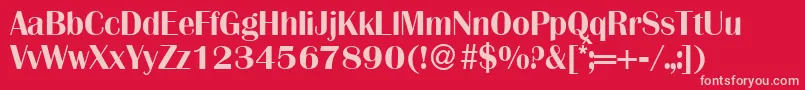 BrittadbNormal Font – Pink Fonts on Red Background