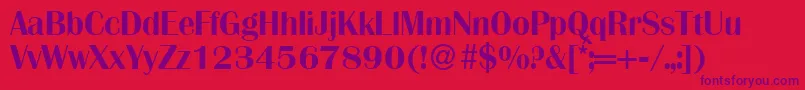 BrittadbNormal Font – Purple Fonts on Red Background