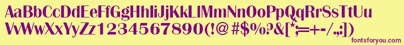 BrittadbNormal Font – Purple Fonts on Yellow Background