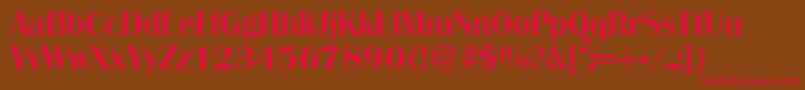 BrittadbNormal Font – Red Fonts on Brown Background