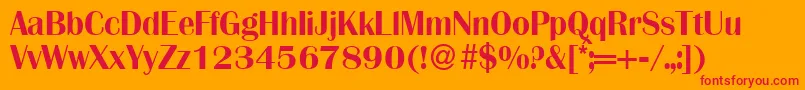 BrittadbNormal Font – Red Fonts on Orange Background
