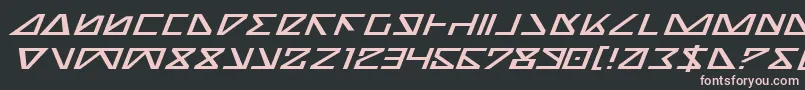 NickTurboExpandedItalic-Schriftart – Rosa Schriften auf schwarzem Hintergrund