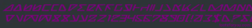 フォントNickTurboExpandedItalic – 黒い背景に紫のフォント