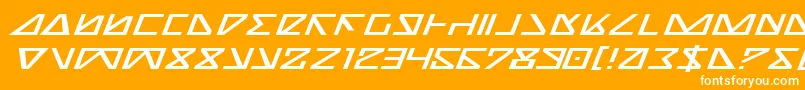 NickTurboExpandedItalic Font – White Fonts on Orange Background