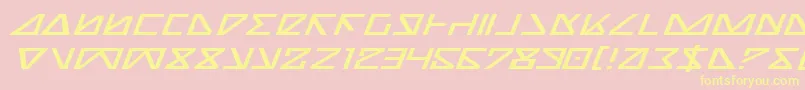 NickTurboExpandedItalic Font – Yellow Fonts on Pink Background