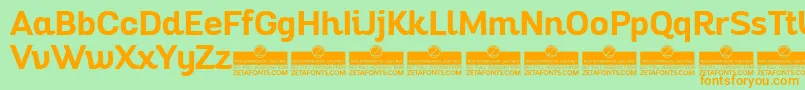 Czcionka AltairBoldTrial – pomarańczowe czcionki na zielonym tle