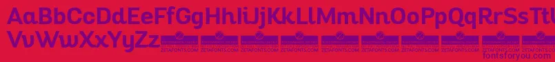 AltairBoldTrial Font – Purple Fonts on Red Background