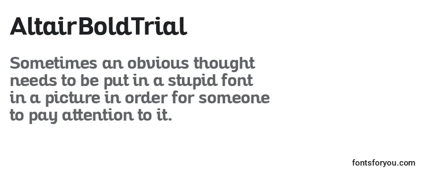 AltairBoldTrial Font