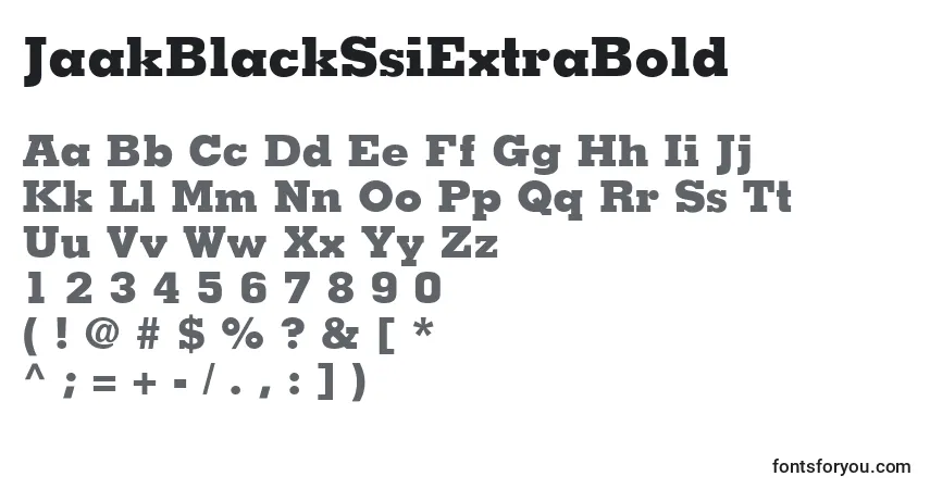 Czcionka JaakBlackSsiExtraBold – alfabet, cyfry, specjalne znaki
