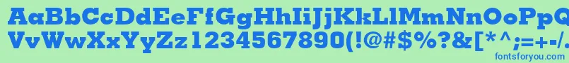 JaakBlackSsiExtraBold Font – Blue Fonts on Green Background