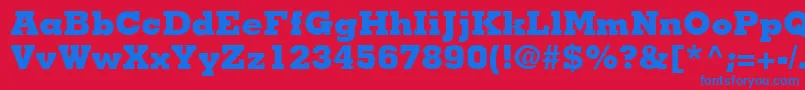 JaakBlackSsiExtraBold Font – Blue Fonts on Red Background