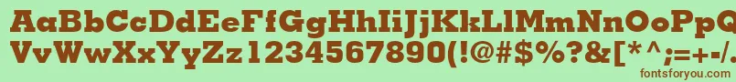 JaakBlackSsiExtraBold Font – Brown Fonts on Green Background