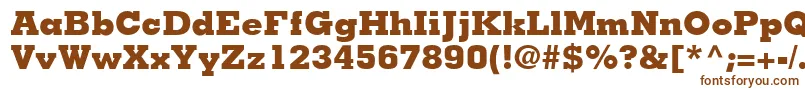 JaakBlackSsiExtraBold Font – Brown Fonts on White Background