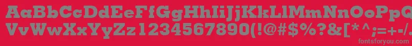 JaakBlackSsiExtraBold Font – Gray Fonts on Red Background