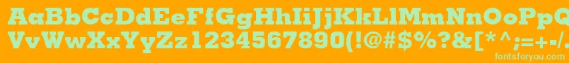 JaakBlackSsiExtraBold Font – Green Fonts on Orange Background