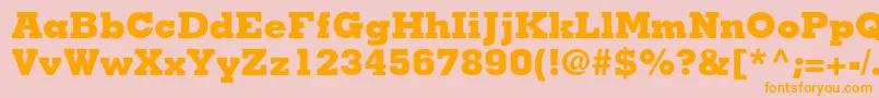 JaakBlackSsiExtraBold Font – Orange Fonts on Pink Background