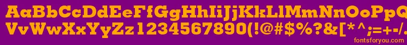 JaakBlackSsiExtraBold Font – Orange Fonts on Purple Background