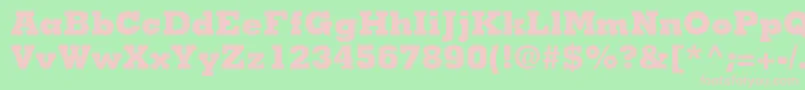 JaakBlackSsiExtraBold Font – Pink Fonts on Green Background