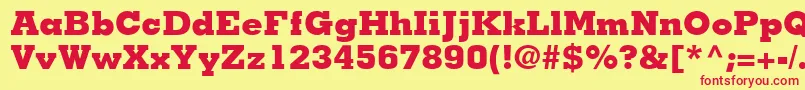 JaakBlackSsiExtraBold Font – Red Fonts on Yellow Background