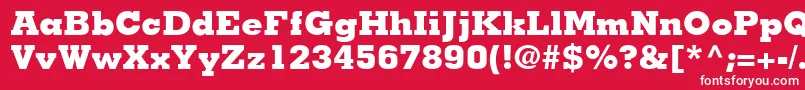 フォントJaakBlackSsiExtraBold – 赤い背景に白い文字