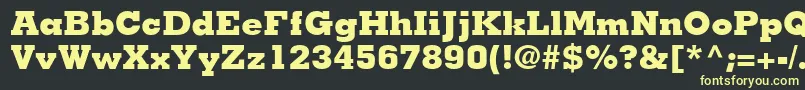 フォントJaakBlackSsiExtraBold – 黒い背景に黄色の文字